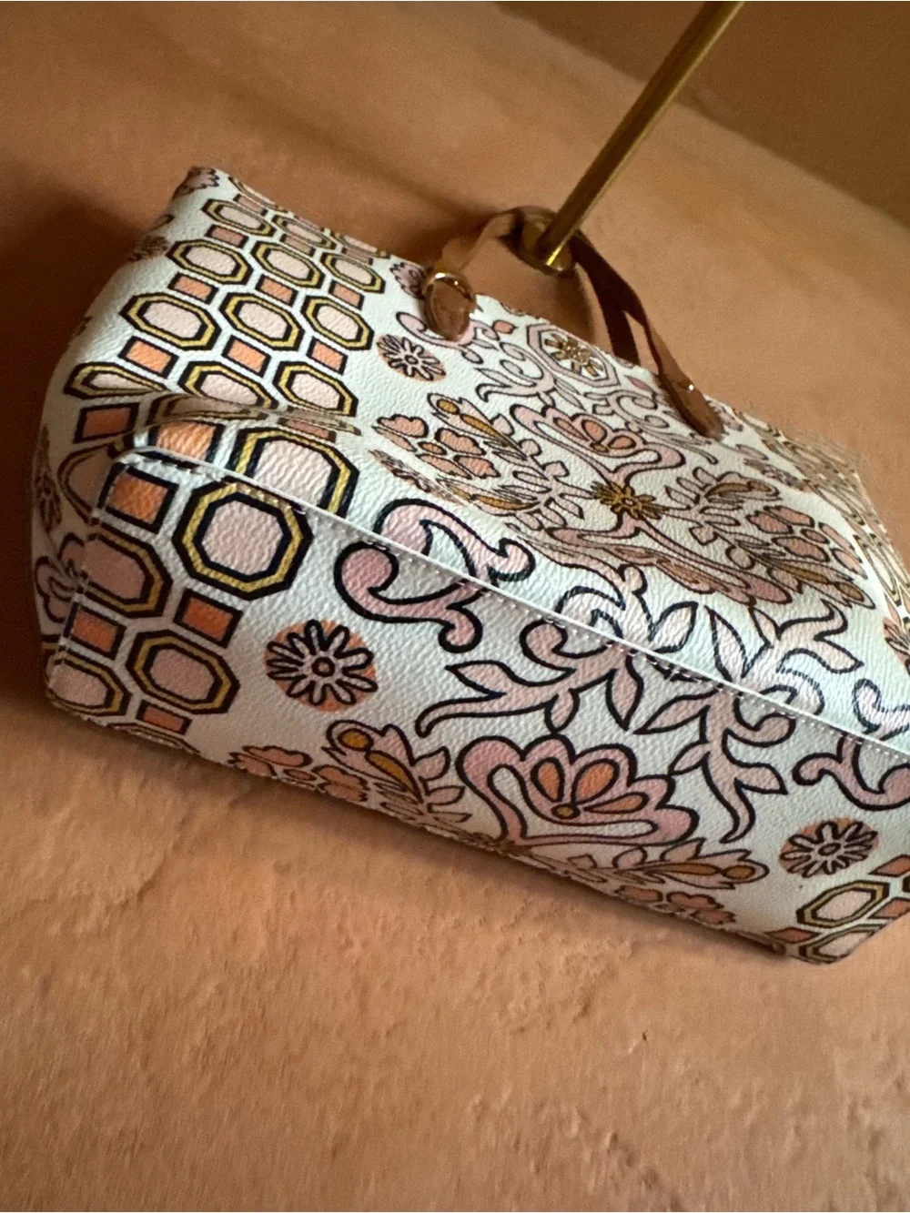 Tory Burch Spring Small Tote Hicks Garden Floral Leather Bag